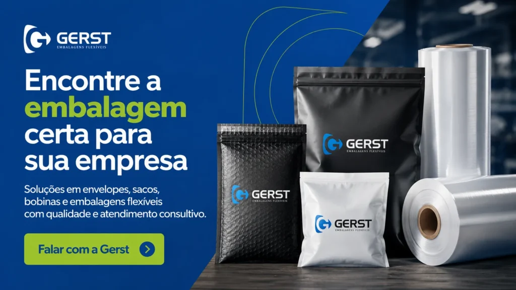 Fábrica de embalagens plásticas oferecendo envelopes, sacos e bobinas para diferentes aplicações empresariais.
